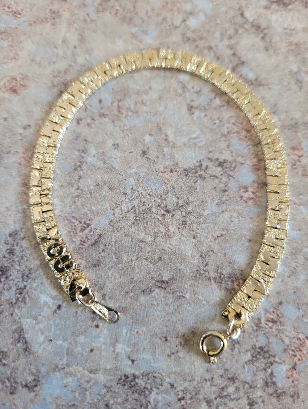 Gold-Tone Textured Women's Bracelet - Elegant Statement Jewelry